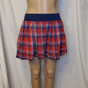 ABERCROMBIE & FITCH Red Plaid Skirt L